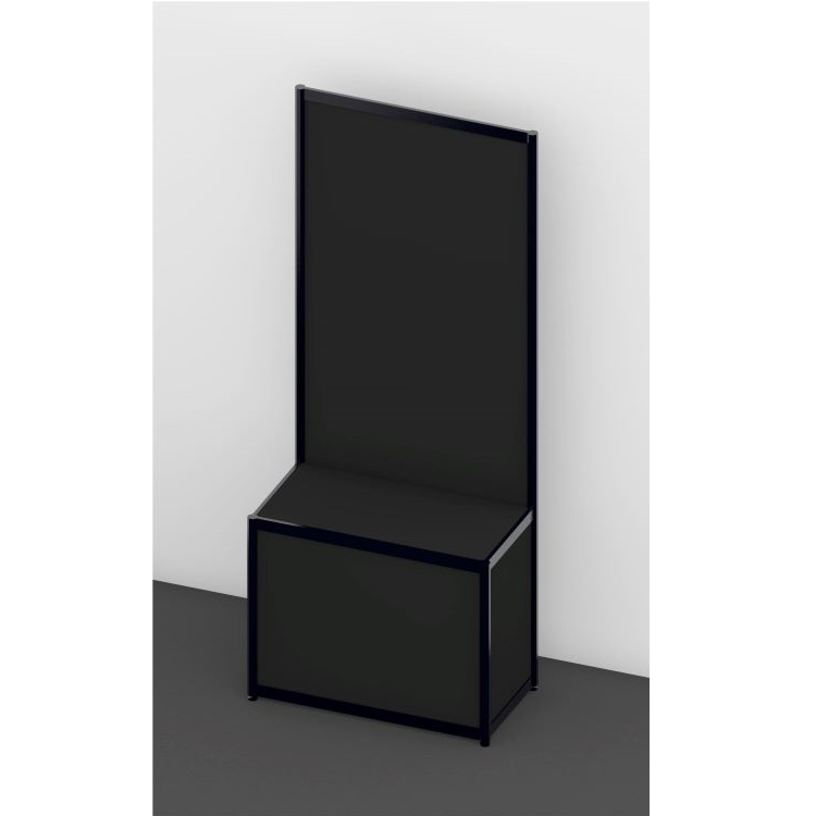 システム壁面付展示台 黒 – OCTANORM