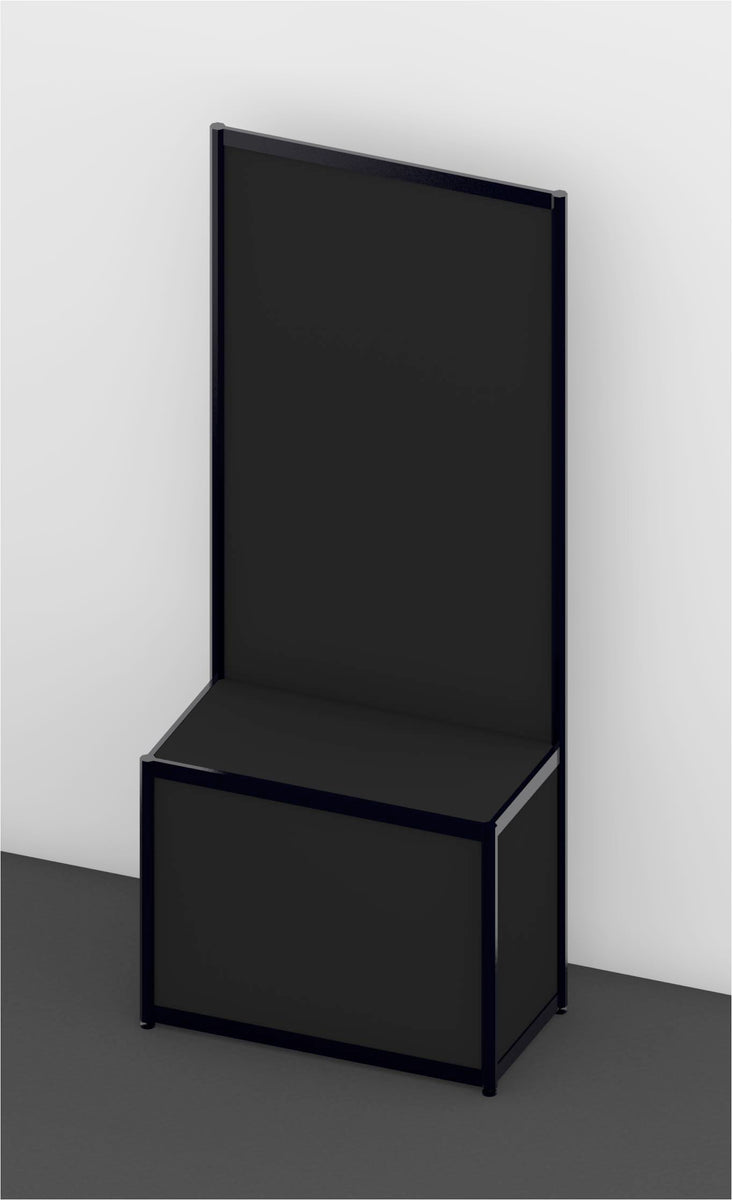 システム壁面付展示台 黒 – OCTANORM