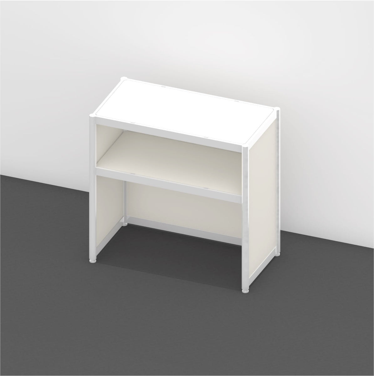 システムカウンター（中棚付）白 – OCTANORM ゲイム(WH) 70カウンター