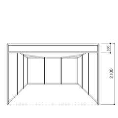 ブース（１小間）１面開放（販売）白