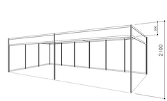 ブース（2小間）2面開放（販売）白