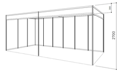 ブース（2小間）2面開放（販売）白