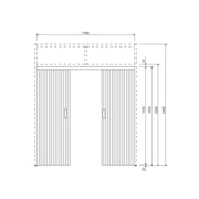 J526B システム用アコーディオンドア両開き(黒)