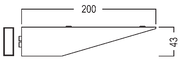 E711.11 ブラケット200㎜ シルバー艶有り