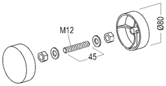 M 1278  円筒形カバーセット