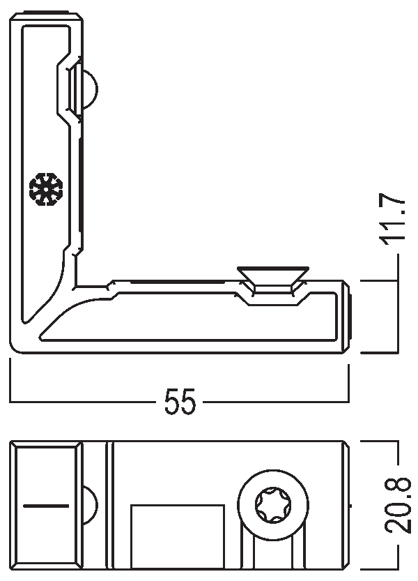 Z965B/M.00 コーナーコネクター – OCTANORM