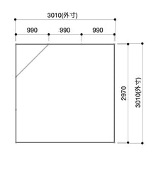 ブース（１小間）２面開放（販売）白