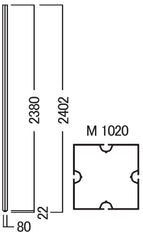 M1020.01 マキシマライト80角（柱）