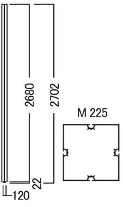 M225.01 マキシマライト120角（柱）