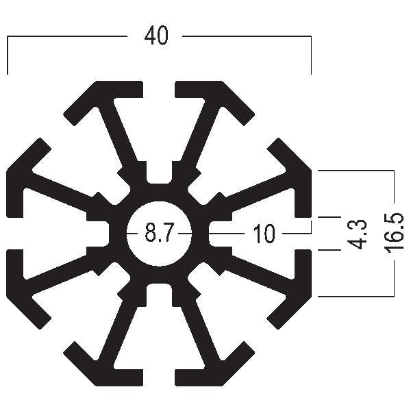 S 100ポール各色 2100/2400/2700mm – OCTANORM