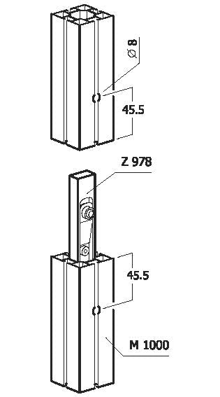 Z978.90 ストレートコネクター ワンタッチ 8mm穴用 – OCTANORM