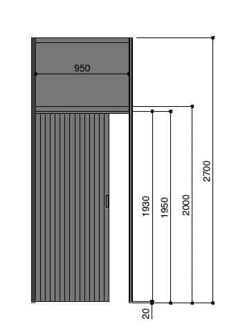 J525B システム用アコーディオンドア (黒） – OCTANORM